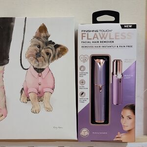 Flawless Beauty Finishing Touch Facial Hair Remover Electric Razor LED Light New